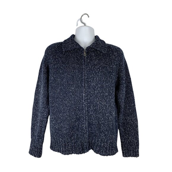 Sonoma Jean Co. Mens Zip-Up Navy Blue Sweater Medium - Picture 1 of 7